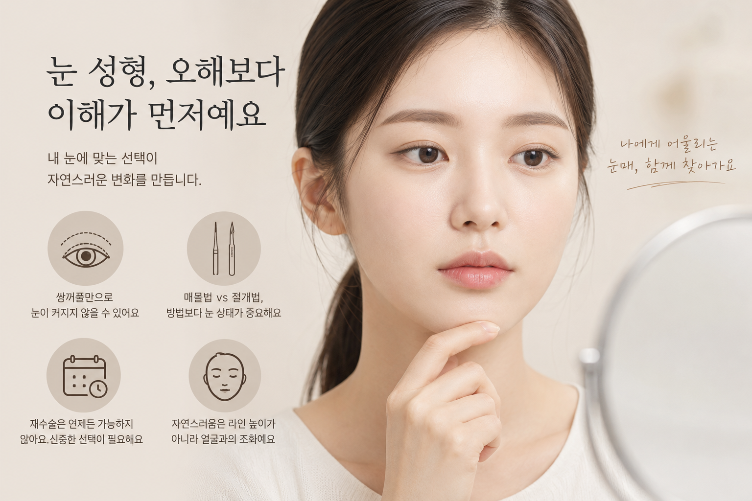 [눈코 전담 센터] 눈성형은 여전히 높은 관심을 받고 있지만, 오해는 더 많아졌어요