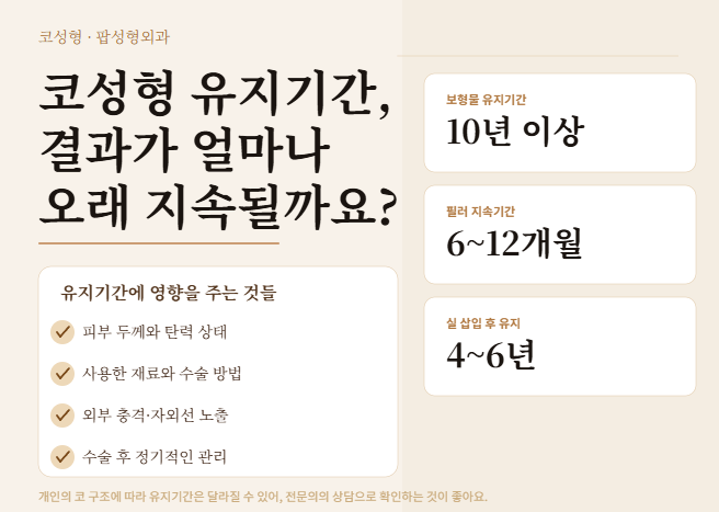 코성형 유지기간, 결과가 얼마나 오래 지속될까요?