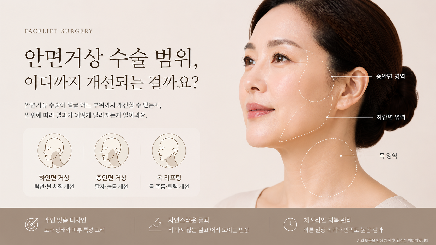 안면거상 수술 범위, 어디까지 개선되는 걸까요