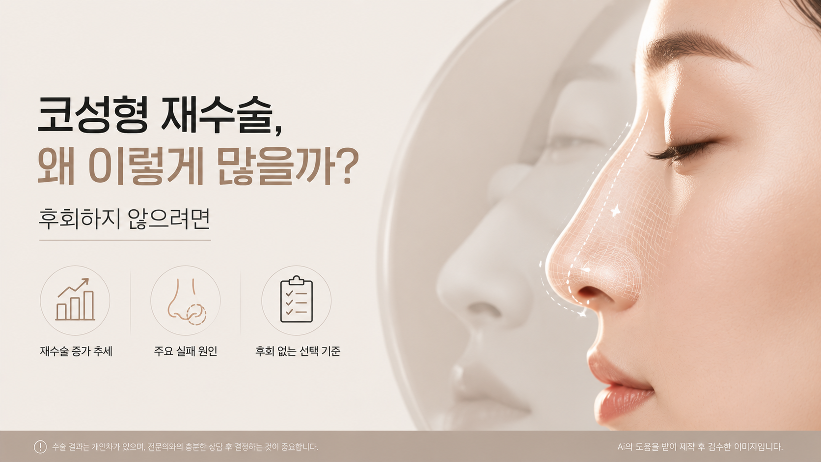코성형 재수술, 왜 이렇게 많을까? 후회하지 않으려면