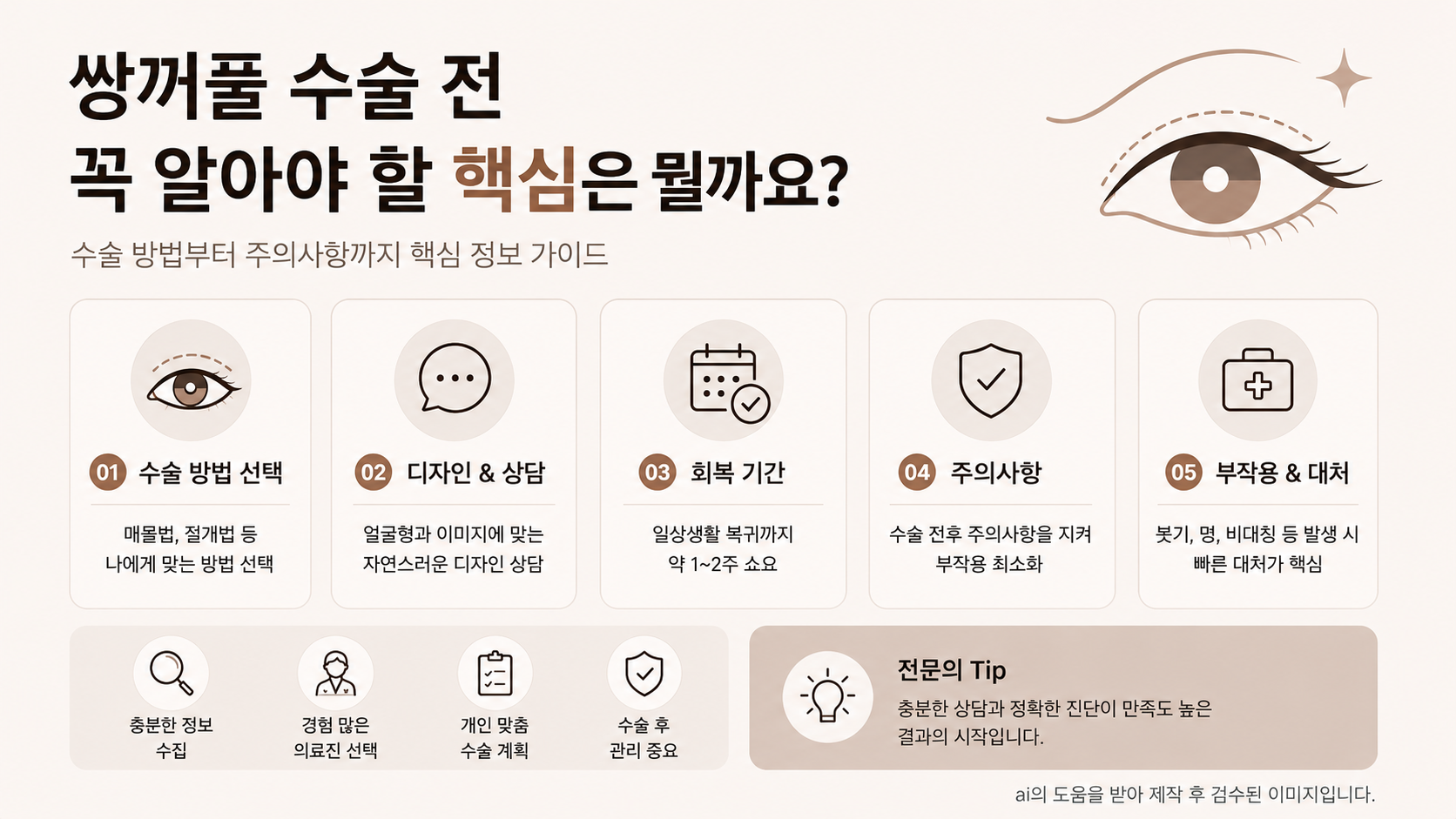 쌍꺼풀 수술 전 꼭 알아야 할 핵심은 뭘까요?