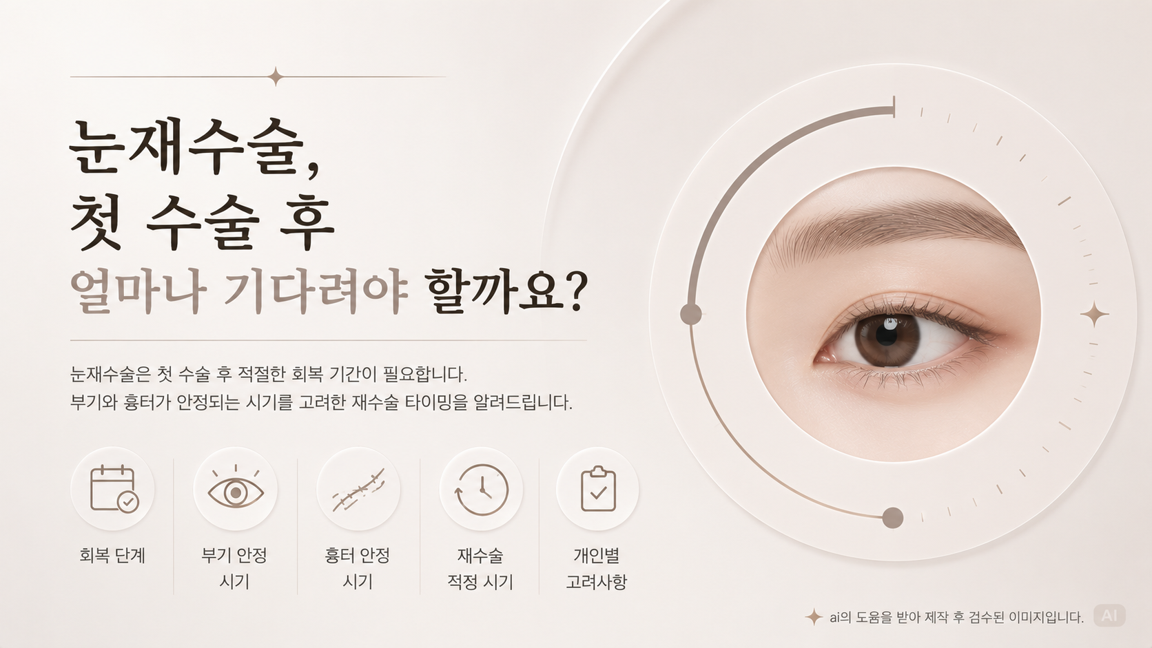 눈재수술, 첫 수술 후 얼마나 기다려야 할까요?