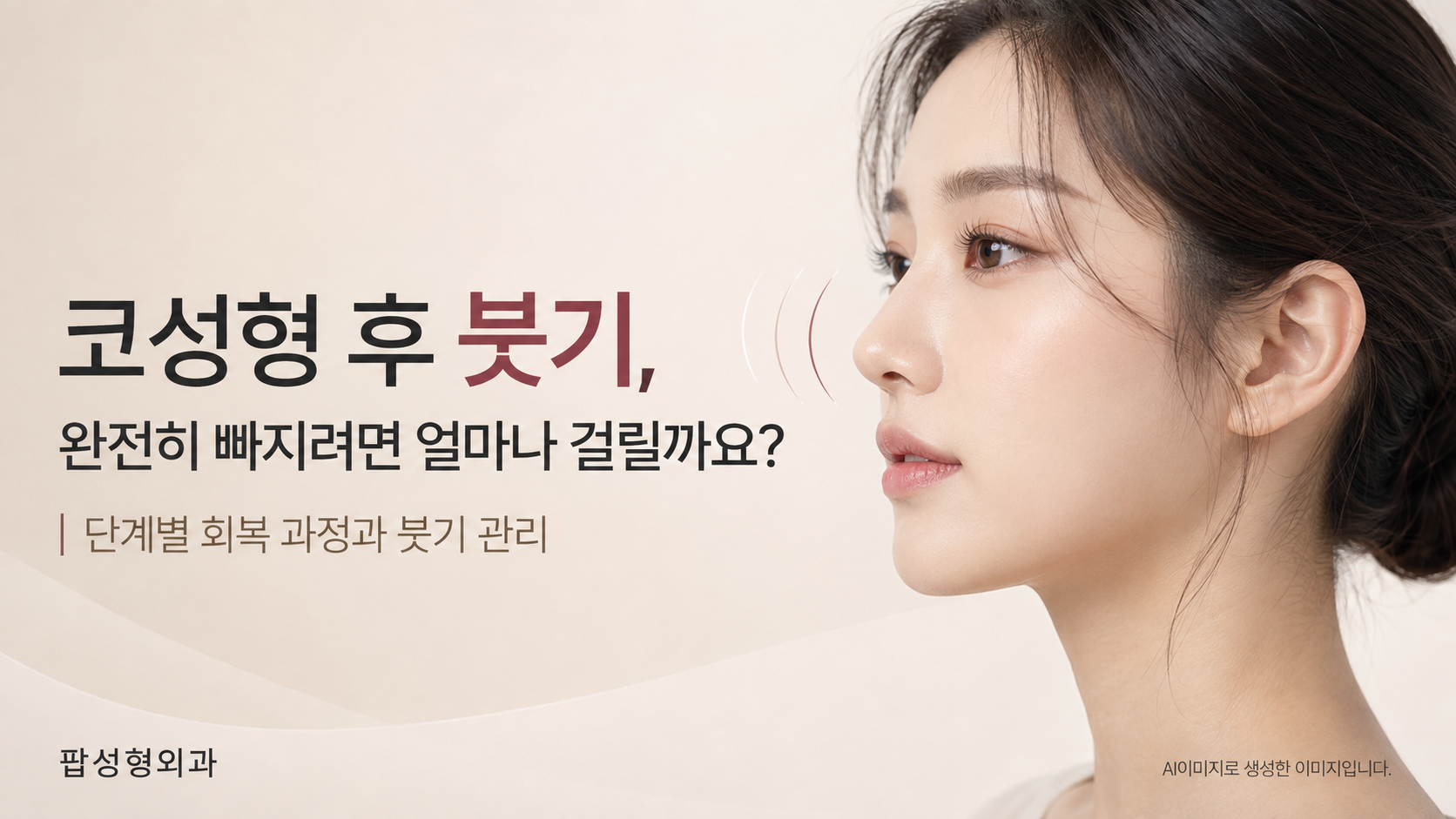코성형 후 붓기, 완전히 빠지려면 얼마나 걸리나요?