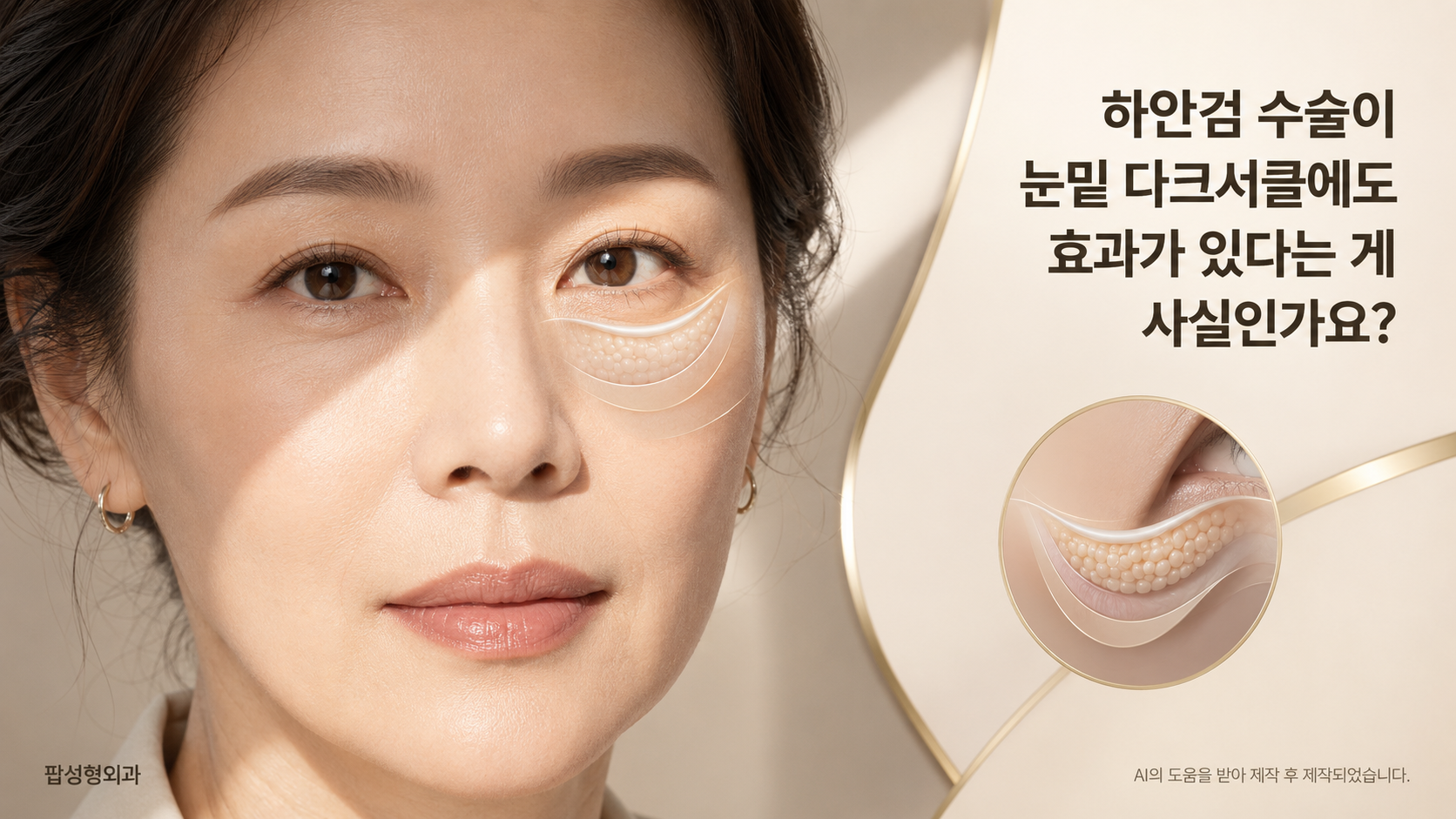 하안검 수술이 눈밑 다크서클에도 효과가 있다는 게 사실인가요?