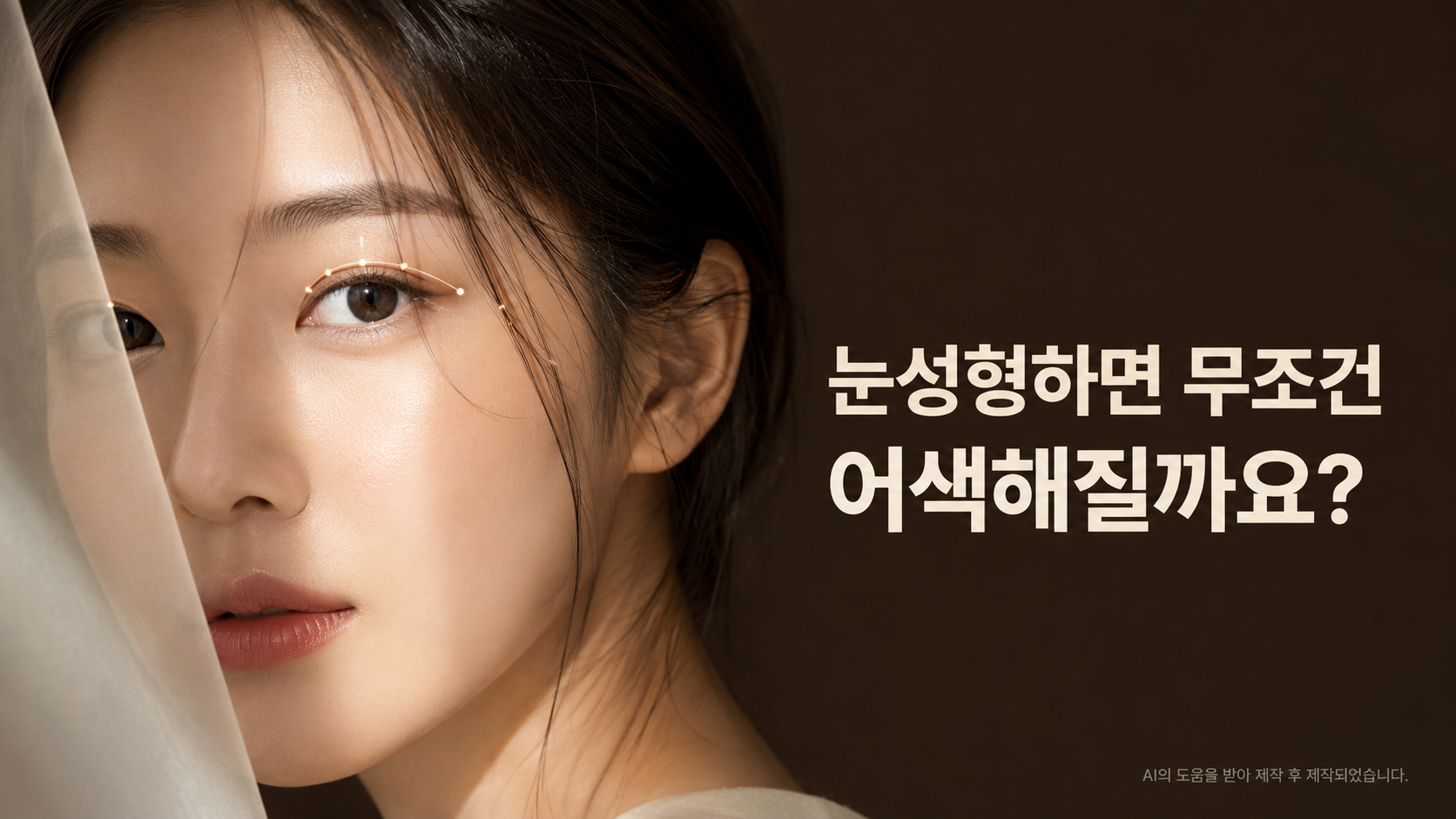 눈성형 무조건 하면 어색해진다는 게 사실인가요?