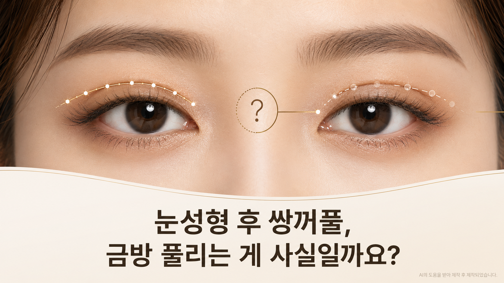 눈성형 후 쌍꺼풀이 금방 풀린다는 게 사실인가요?