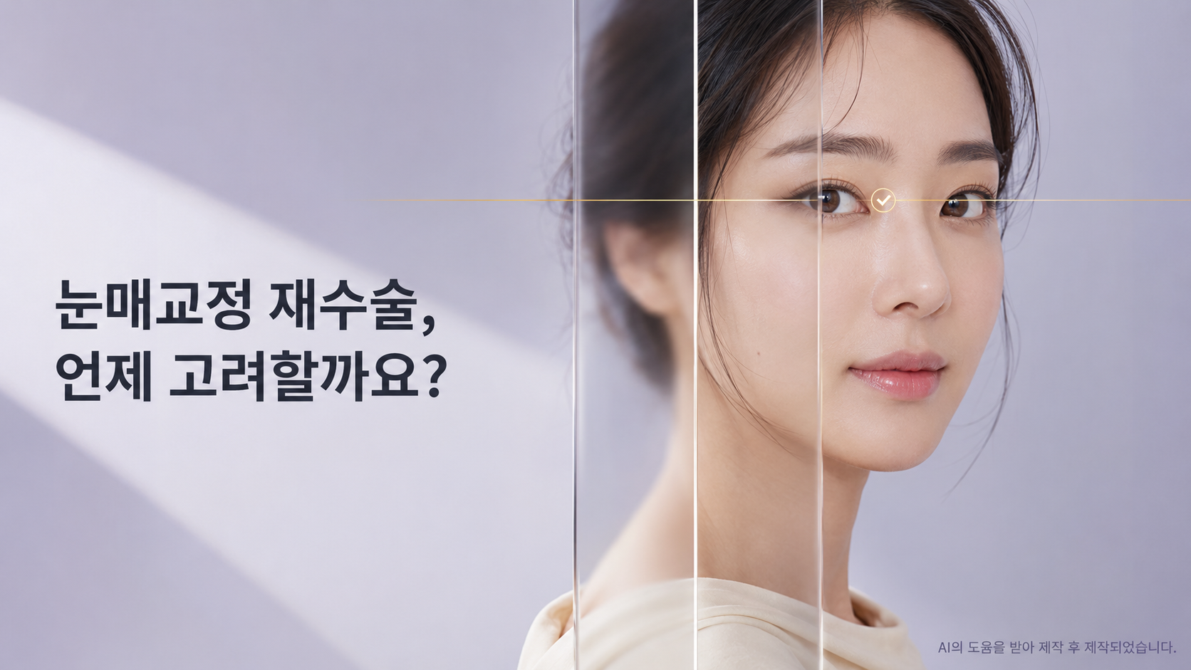 눈매교정 재수술, 언제 고려해야 할까요?