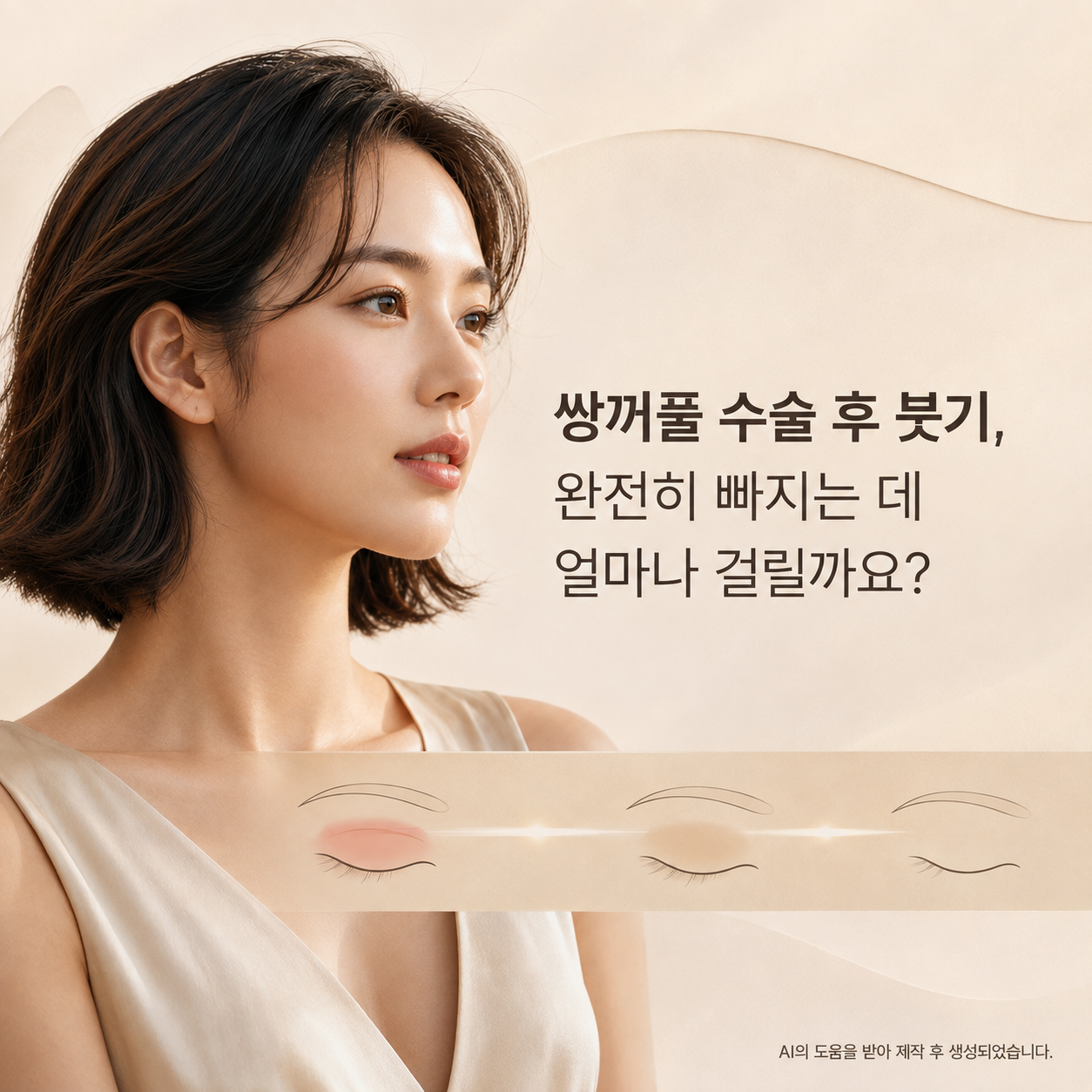 쌍꺼풀 수술 후 붓기, 완전히 빠지는 데 얼마나 걸릴까요?