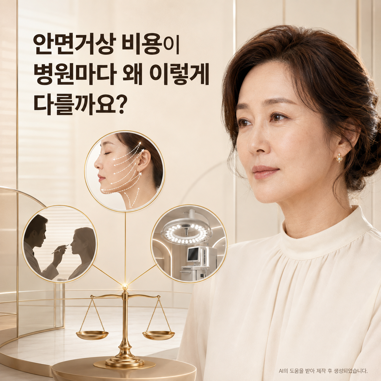 안면거상 비용이 병원마다 왜 이렇게 다를까요?