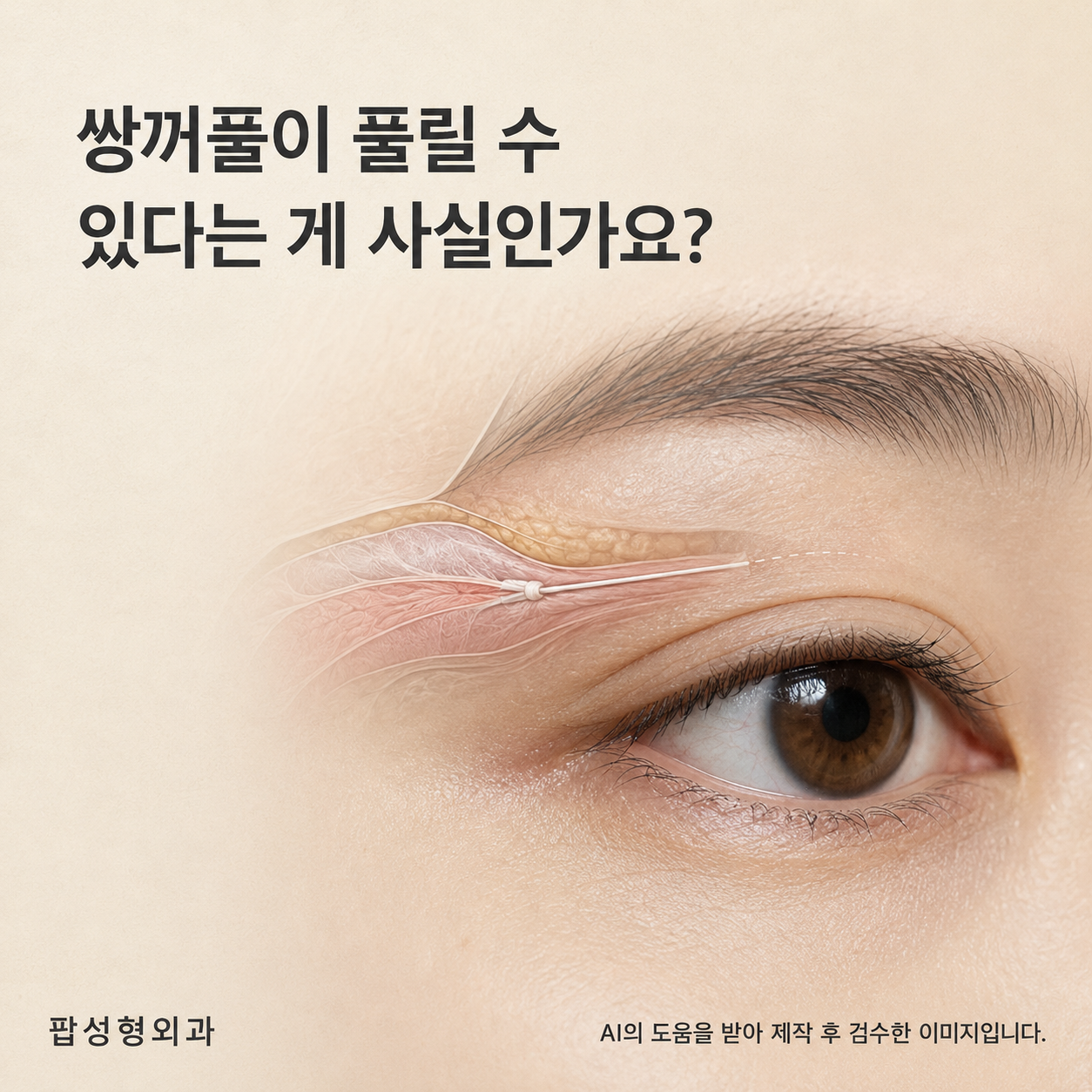쌍꺼풀이 풀릴 수 있다는 게 사실인가요?