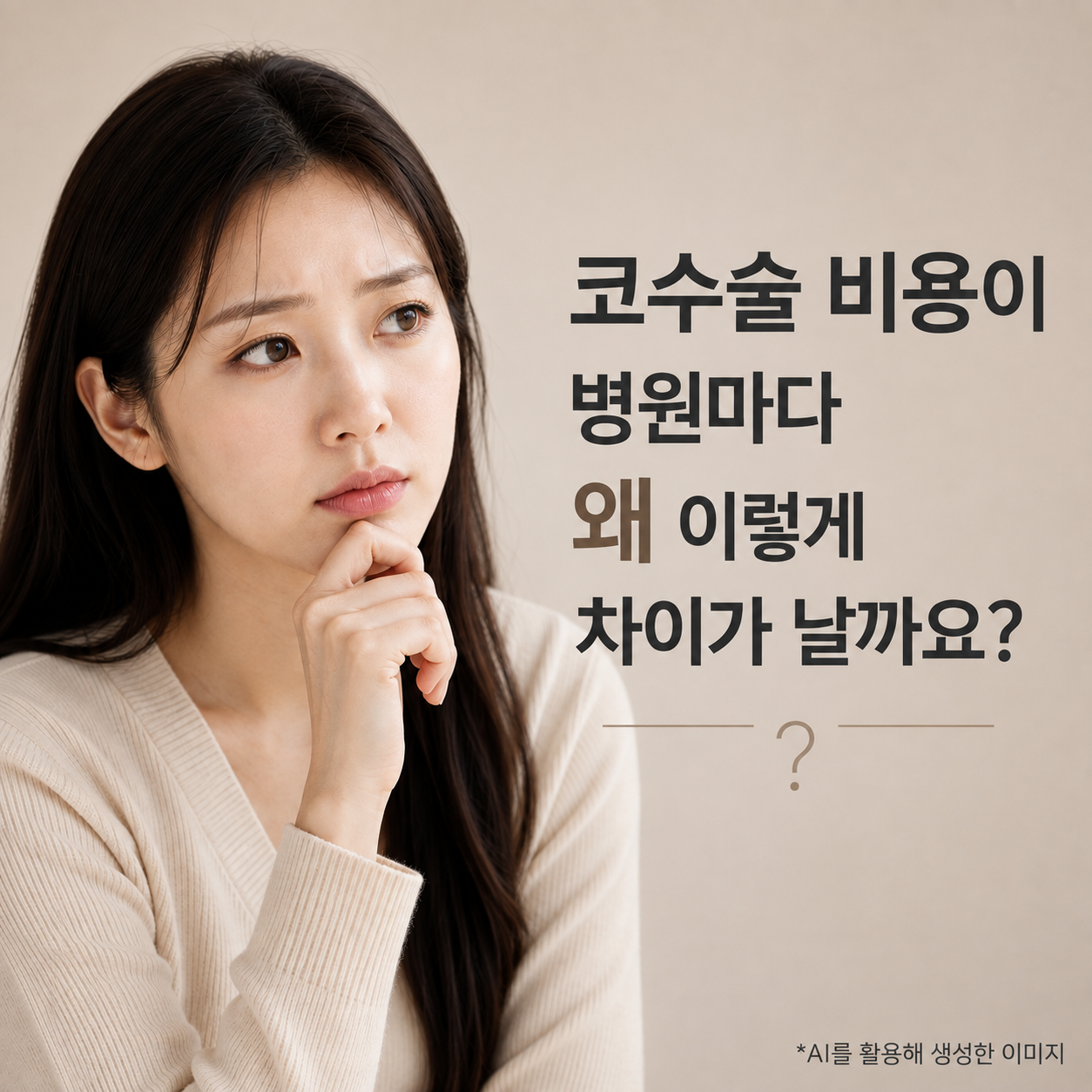 코수술 비용이 병원마다 왜 이렇게 차이가 날까요?