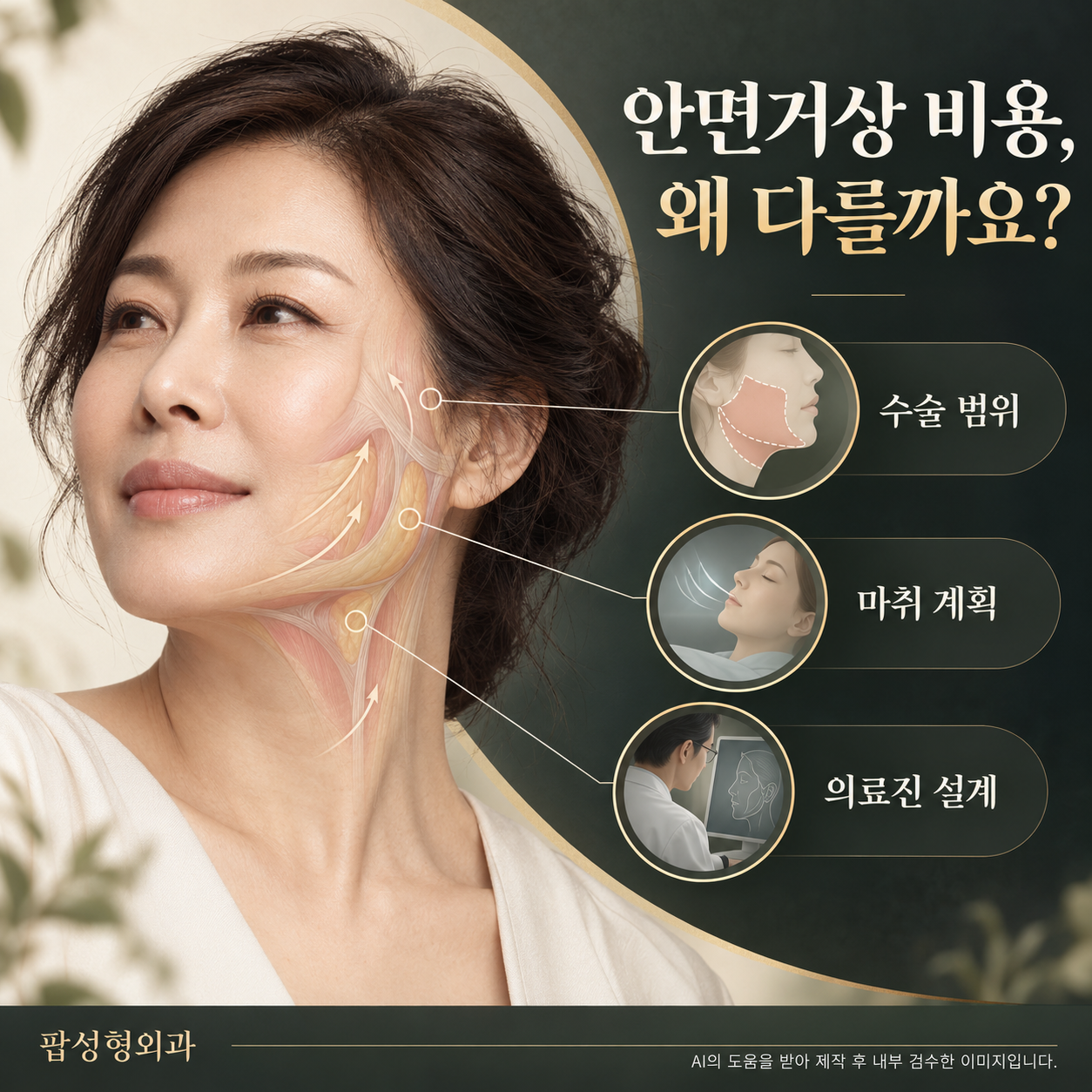 안면거상 비용이 왜 이렇게 병원마다 다를까요?