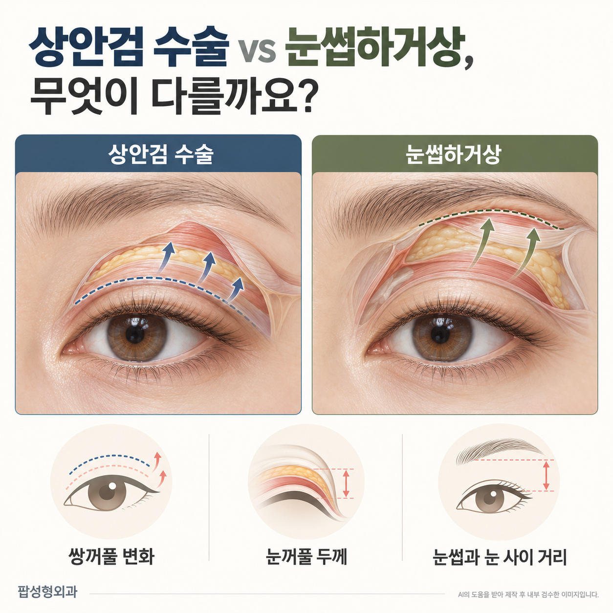 상안검 수술과 눈썹하거상, 내 눈꺼풀엔 뭐가 맞을까요?