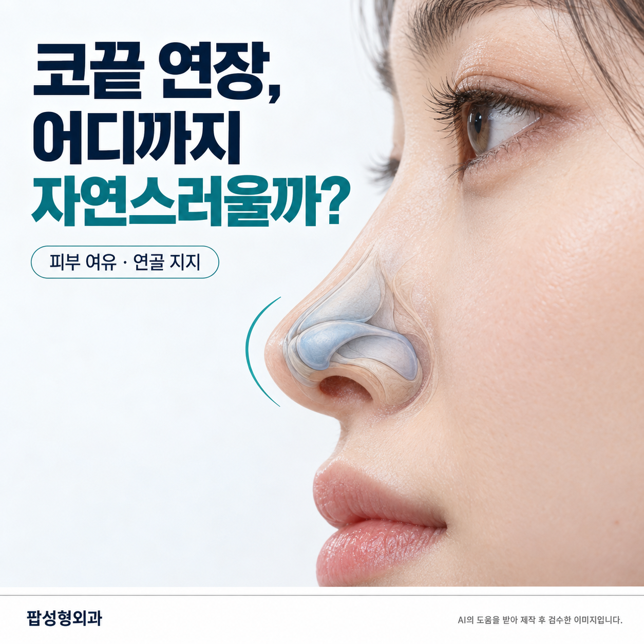 짧은 코·들린 코, 코끝 연장은 어디까지 자연스러울까?