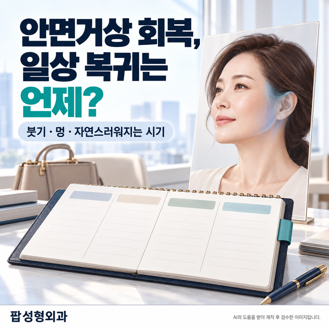 안면거상 회복기간 주차별 정리: 출근은 언제, 자연스러워지는 건 언제?
