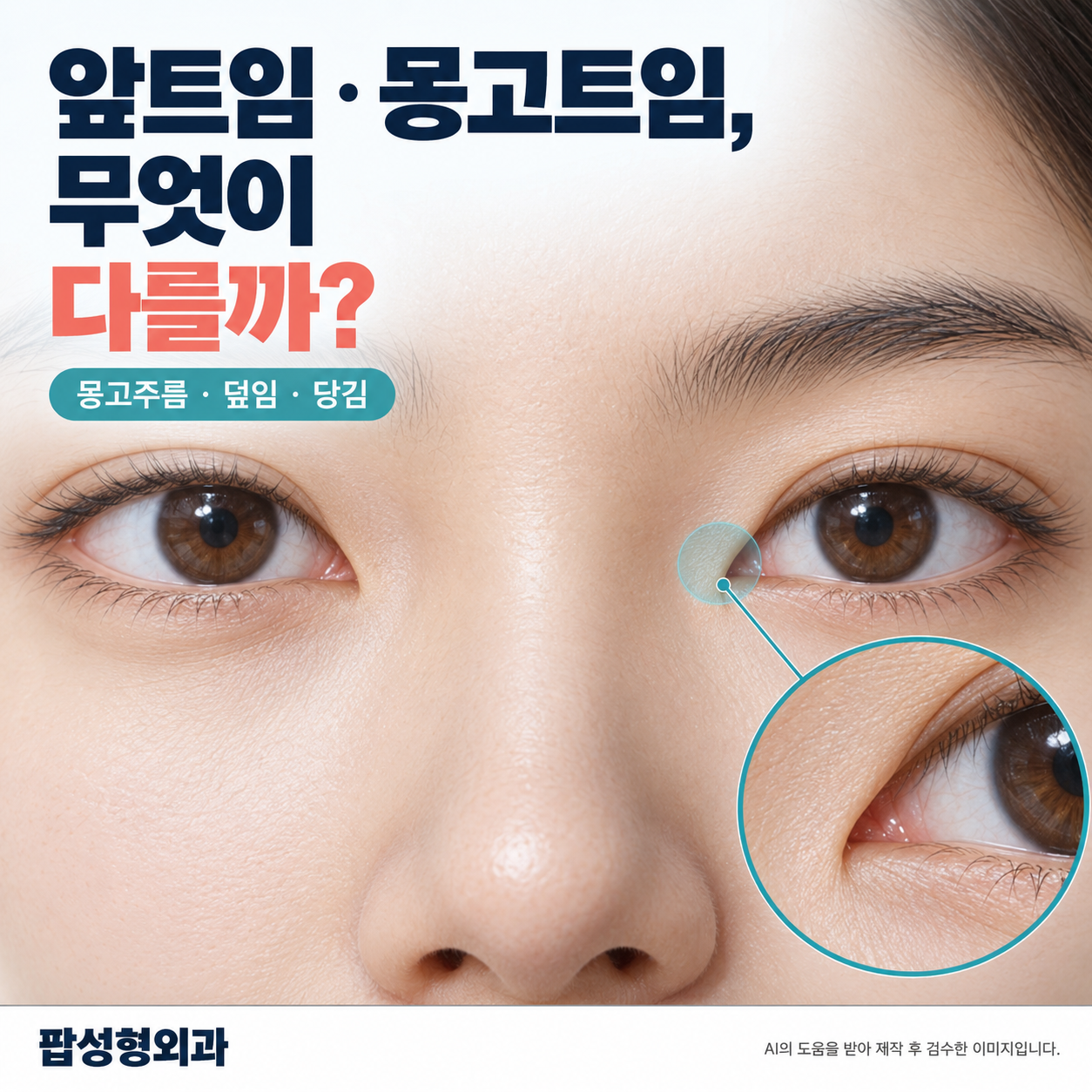 앞트임 vs 몽고트임, 몽고주름 유형별로 고르는 법