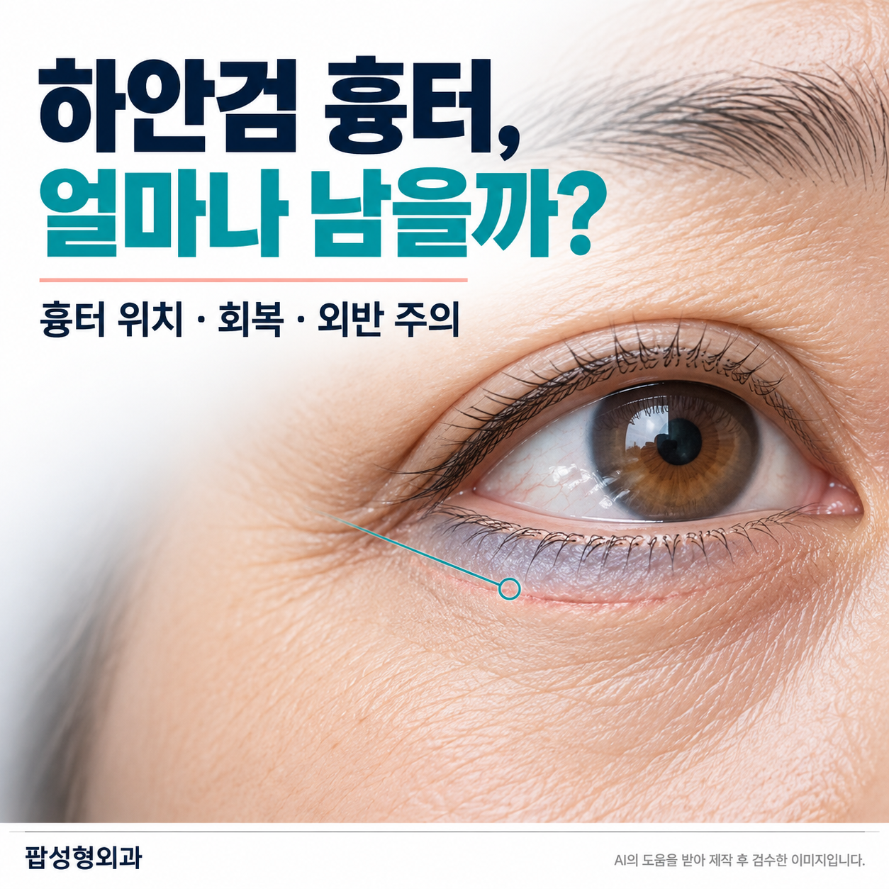 하안검 수술 흉터와 회복, 눈 뒤집힘(외반) 걱정은 어떻게 줄일까?
