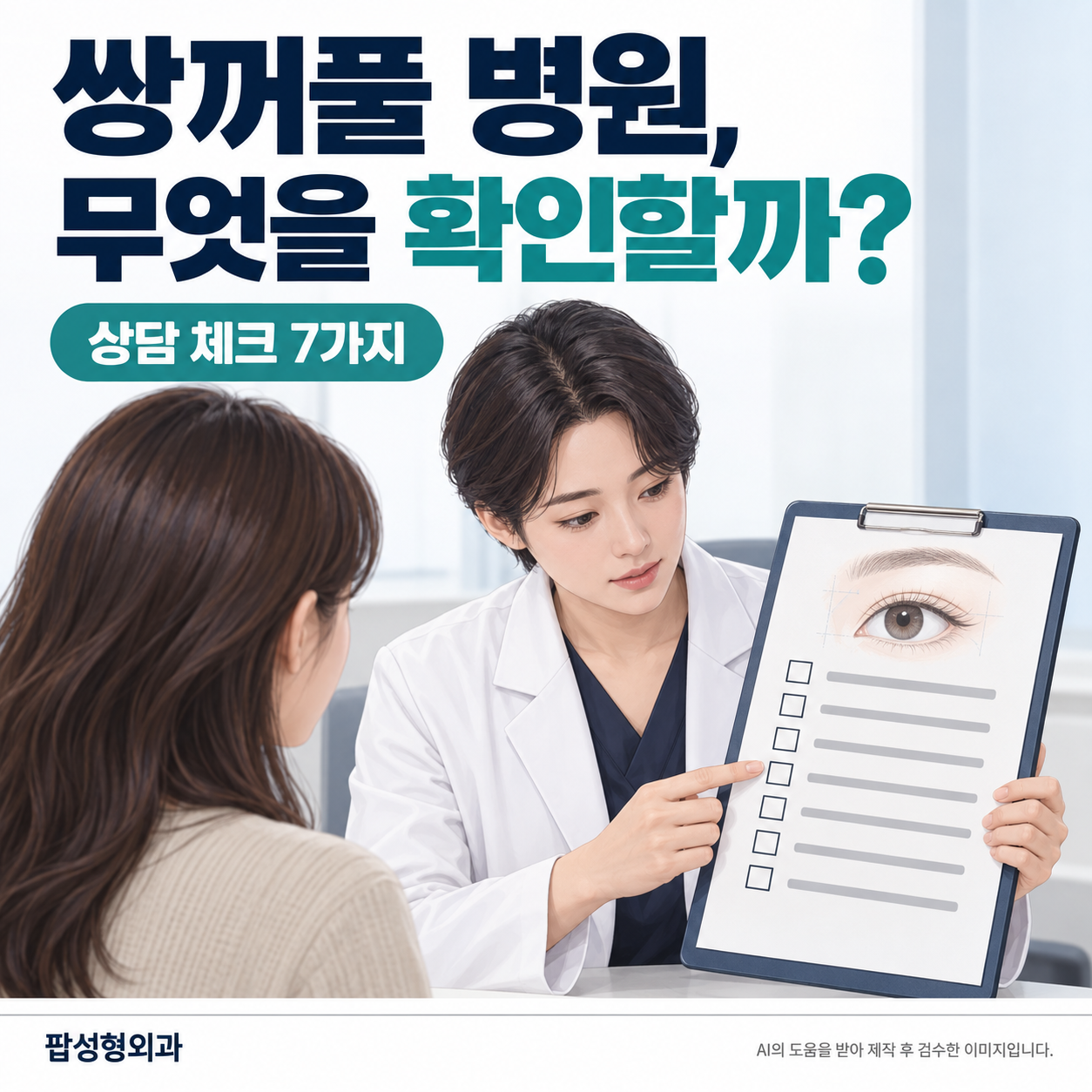 쌍꺼풀 수술 병원 고르는 법, 상담실에서 확인할 7가지