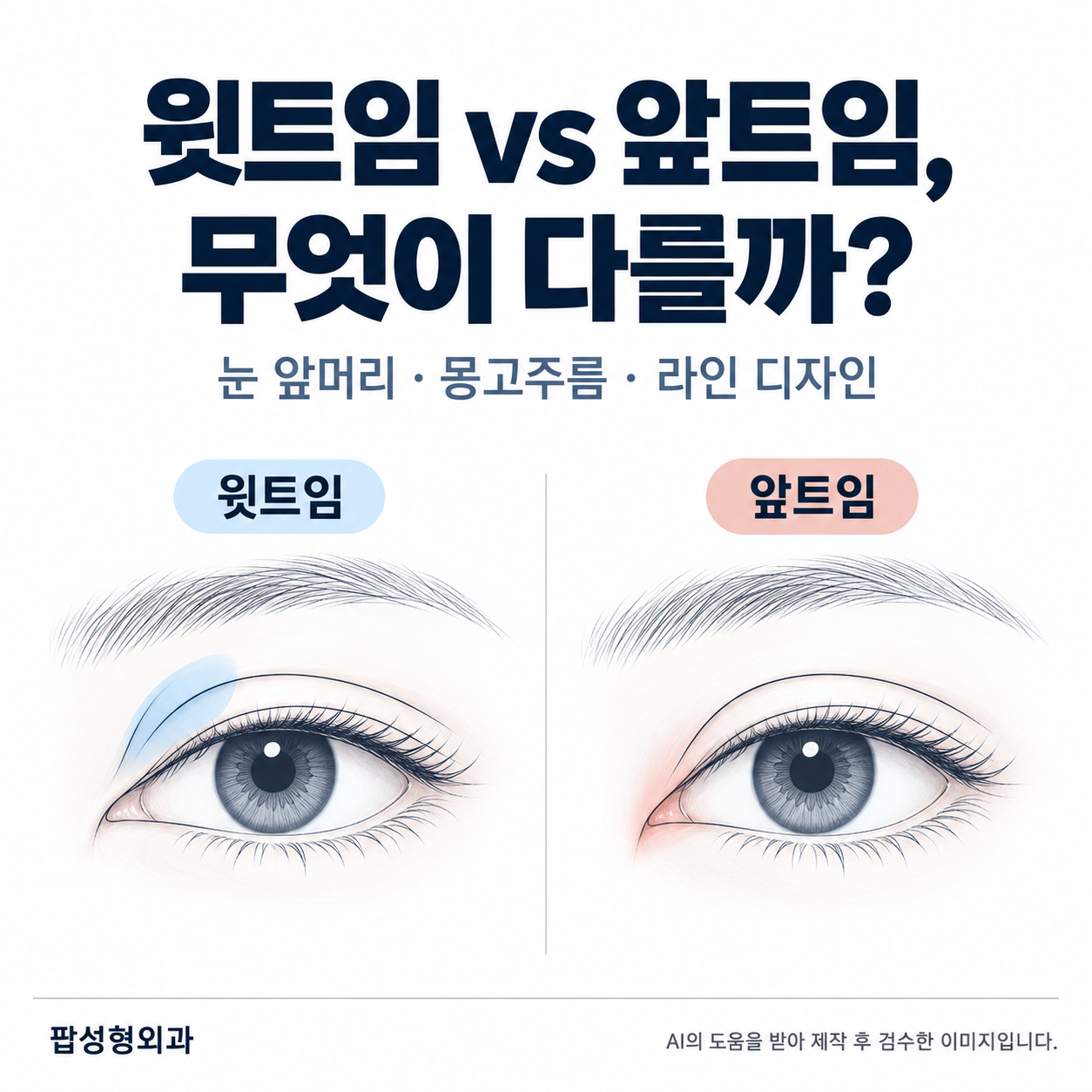윗트임, 앞트임과 뭐가 다를까? 쌍꺼풀 앞머리가 답답해 보일 때