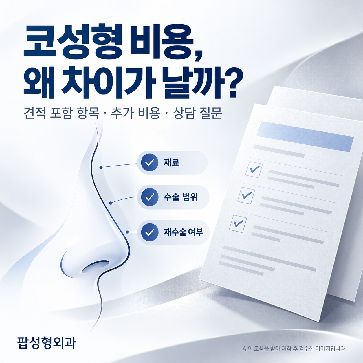 코성형 비용 차이가 나는 이유, 재료·범위·재수술 여부로 정리