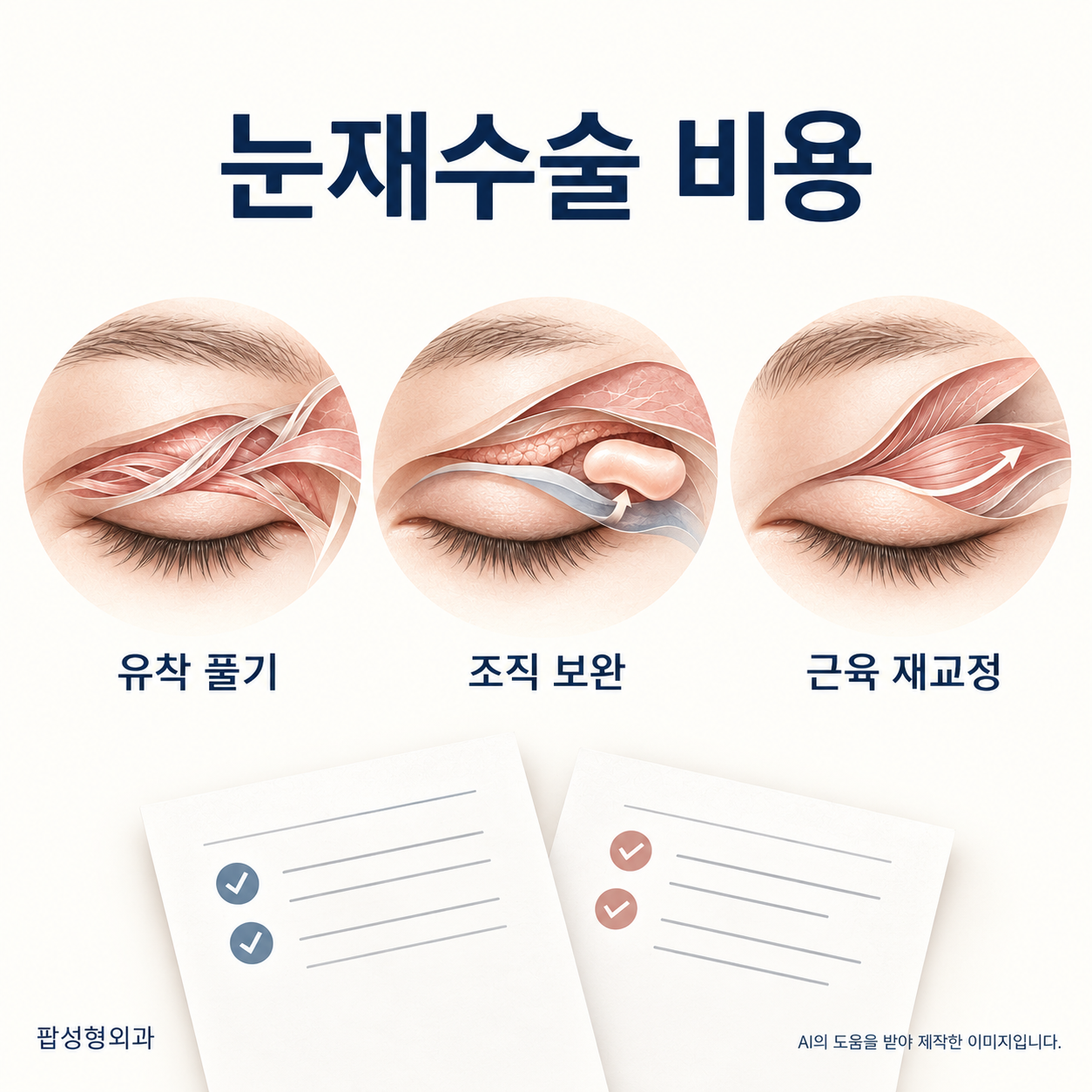 눈재수술 비용이 첫 수술보다 높은 건 이 3가지 과정 때문이에요